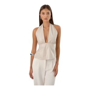 LAMARQUE BETHANY Leather Halter Top